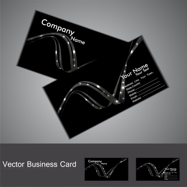 thẻ kinh doanh màu đen