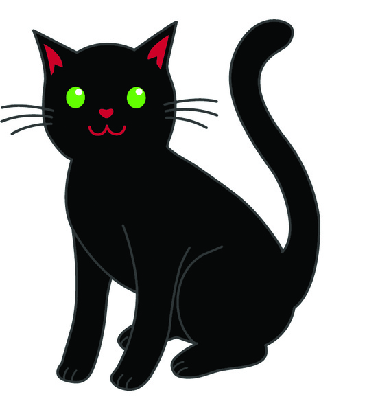 vektor kucing hitam