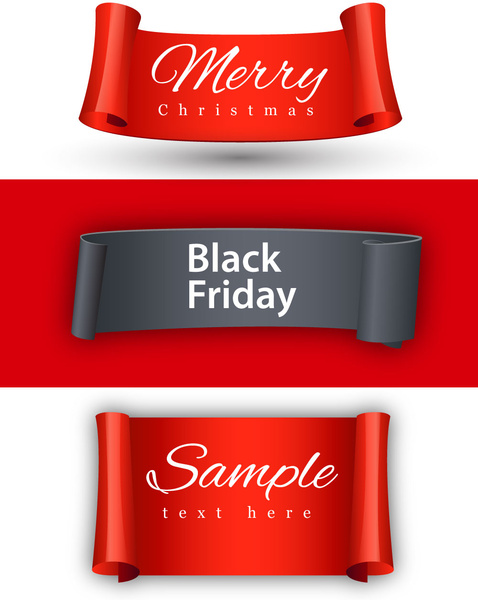 クリスマスの背景に黒い金曜日のバナー デザイン