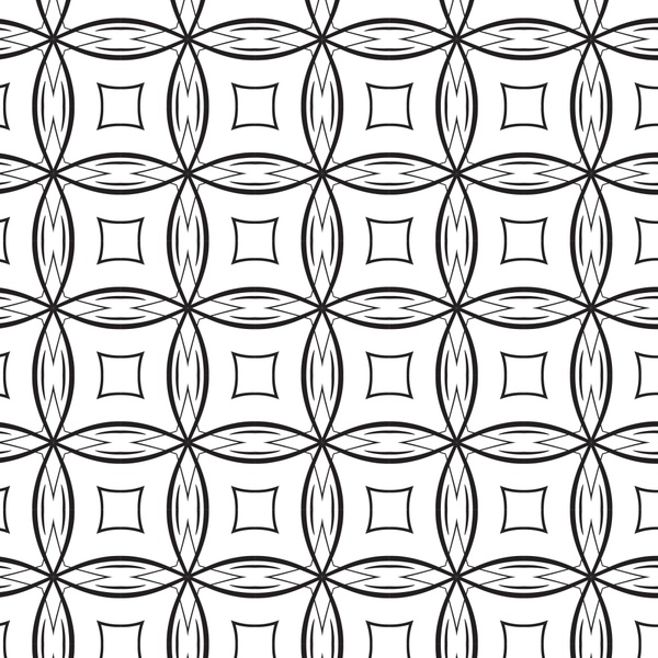 hitam putih pola desain dengan putaran simetris