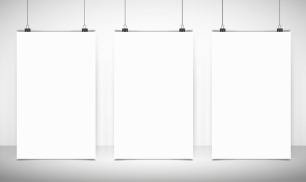 пустые шаблоны баннеров белый вертикальный макет дизайн