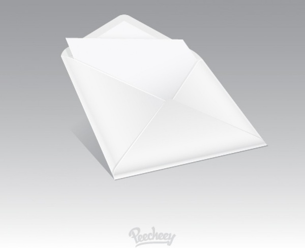 ícone de envelope em branco na perspectiva
