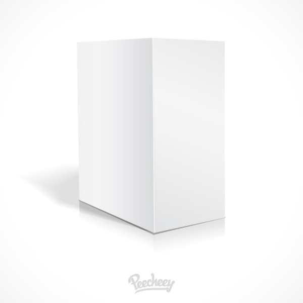 modelo em branco caixa de papelão branco