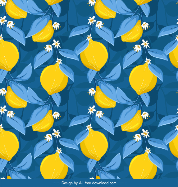 mekar lemon latar belakang berwarna-warni desain klasik