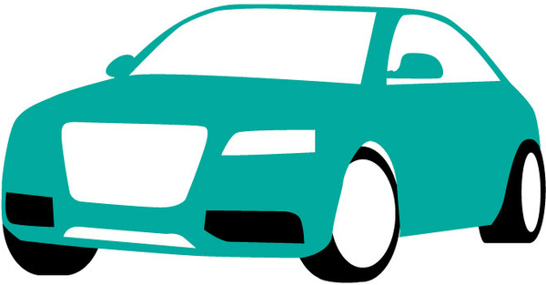 ilustração de carro azul
