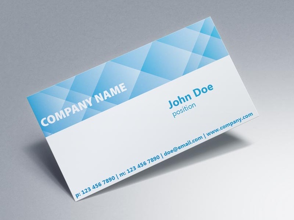 تصميم بطاقة عمل الشركات الأزرق