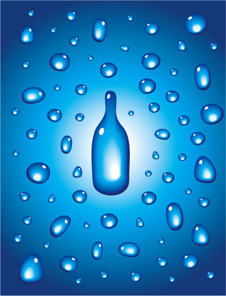 gotas de azul de agua vector backgorunds