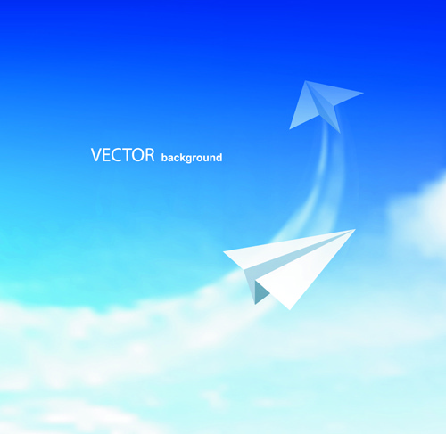 sky8 biru awan putih latar belakang vektor
