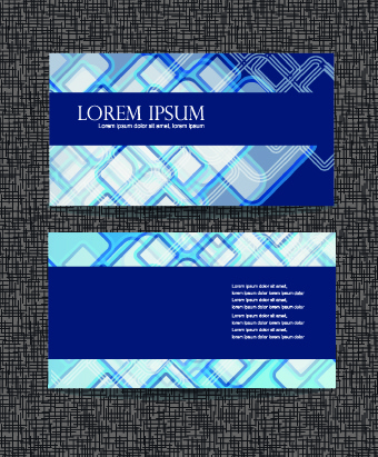 blaue Stil Visitenkarten Design Vektor
