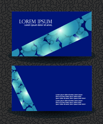 blaue Stil Visitenkarten Design Vektor