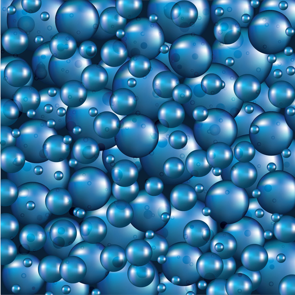 สีฟ้าพื้นหลังลูกบอล 3 มิติ