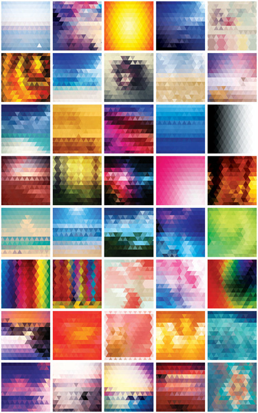 Mosaicos de borrosa vector background set