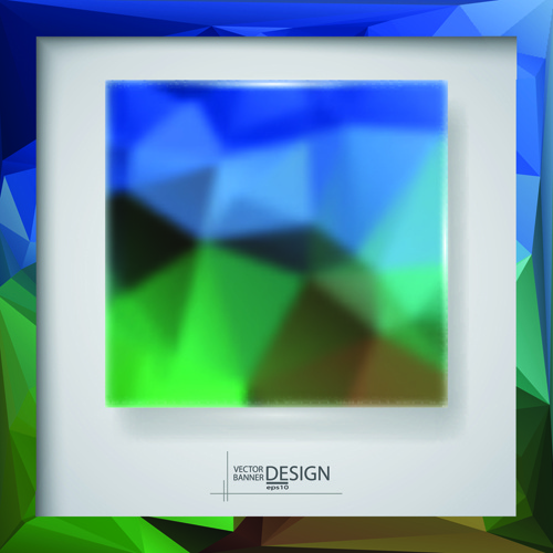 embaça o vidro com vector backgrounds poligonal