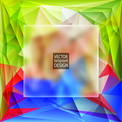 embaça o vidro com vector backgrounds poligonal