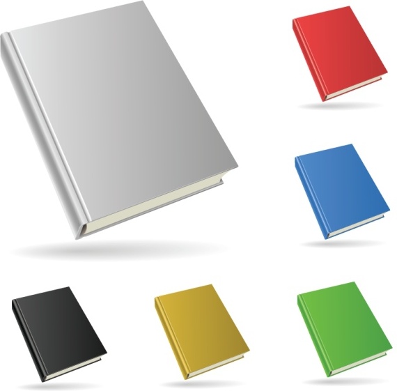 ブックアイコンコレクション色の3Dデザイン