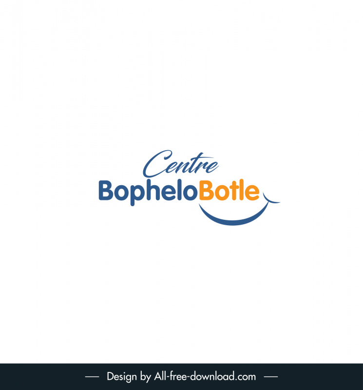 bophelo botle centro vida logotipo é lindo logotipo elegante esboço de textos planos