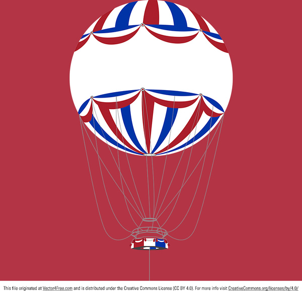 伯恩第斯的熱氣球向量背景