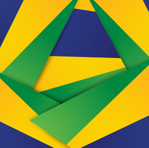 Brezilya bayrağı kavramı renkli arka plan illüstrasyon