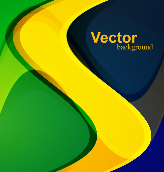 Brésil drapeau concept vague élégant coloré vecteur fond illustration