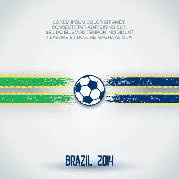 Brazil Flag Football Vector With Text