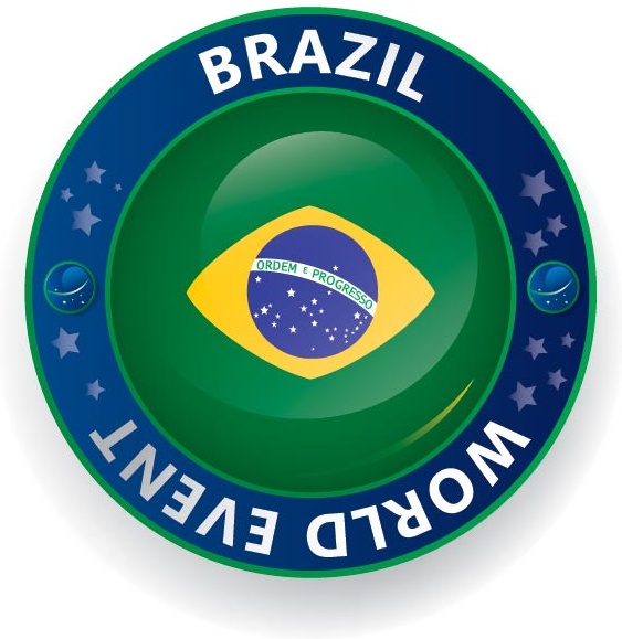 Brasil mundo evento logotipo do vetor