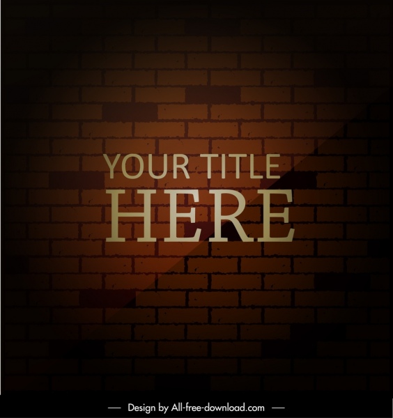 Brick Wall Background Vintage Dark Design Brick Wall Background Vintage Dark Design