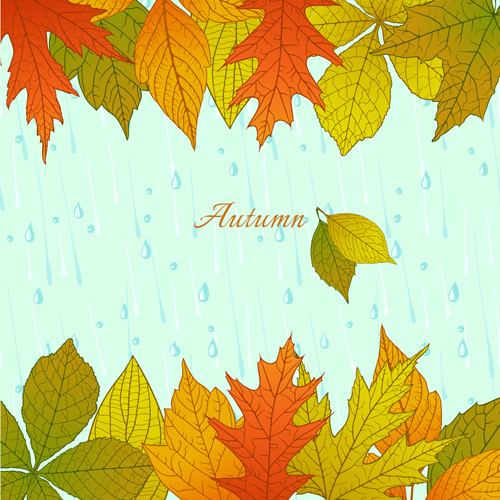 folhas de outono brilhante vector backgrounds