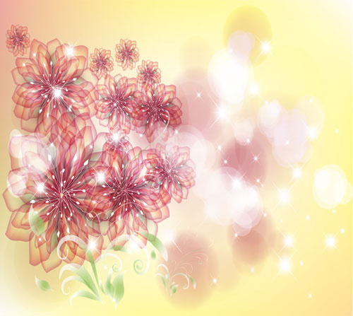 hellen Hintergrund mit Blumen Design Vektor
