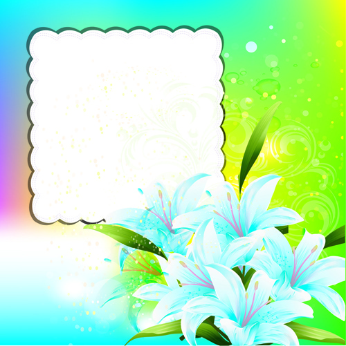sfondo luminoso con fiori disegno vettoriale