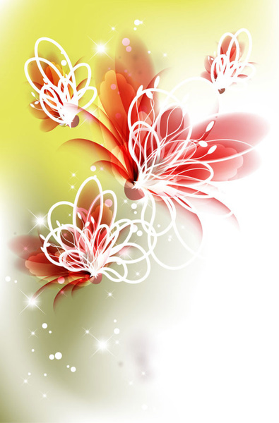 hellen Hintergrund mit lebendige Blume Design Vektor