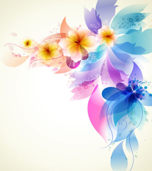 brilian latar belakang warna-warni bunga vektor