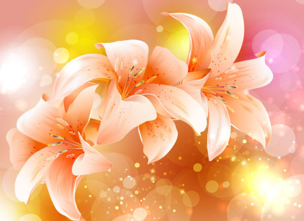brillante Blütenblatt Hintergrund Vektor