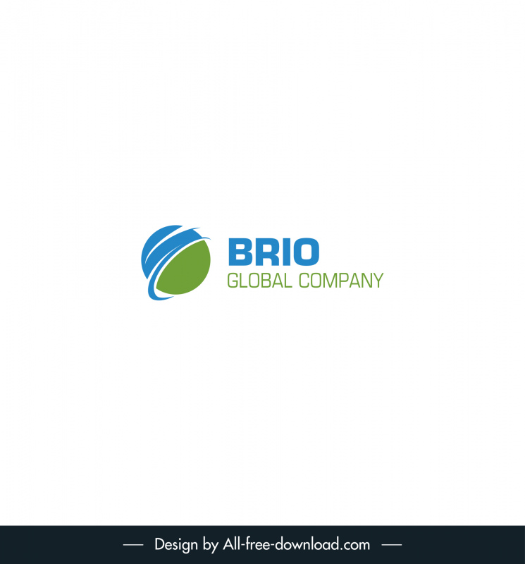 Brio Global Company Logotype Globe lumineux emblème textes décor