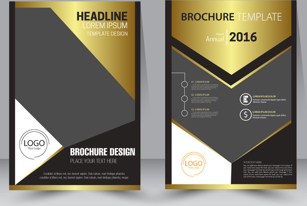 Broschüre Design-Vorlage mit modernem Stil Hintergrund