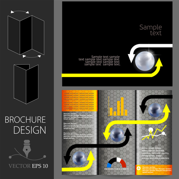 modelos de design de brochura