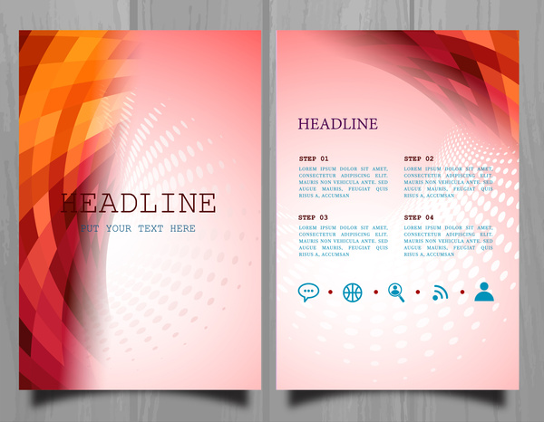 design de brochures avec style coloré abstrait effet lumineux