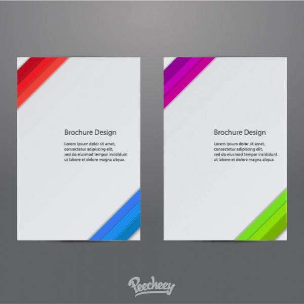 diseño de folleto con elementos coloridos