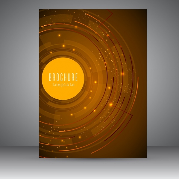 брошюру шаблон технологии концепция дизайна искрящийся свет украшения