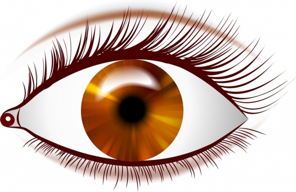 braune Augen-Symbol Closeup helles design