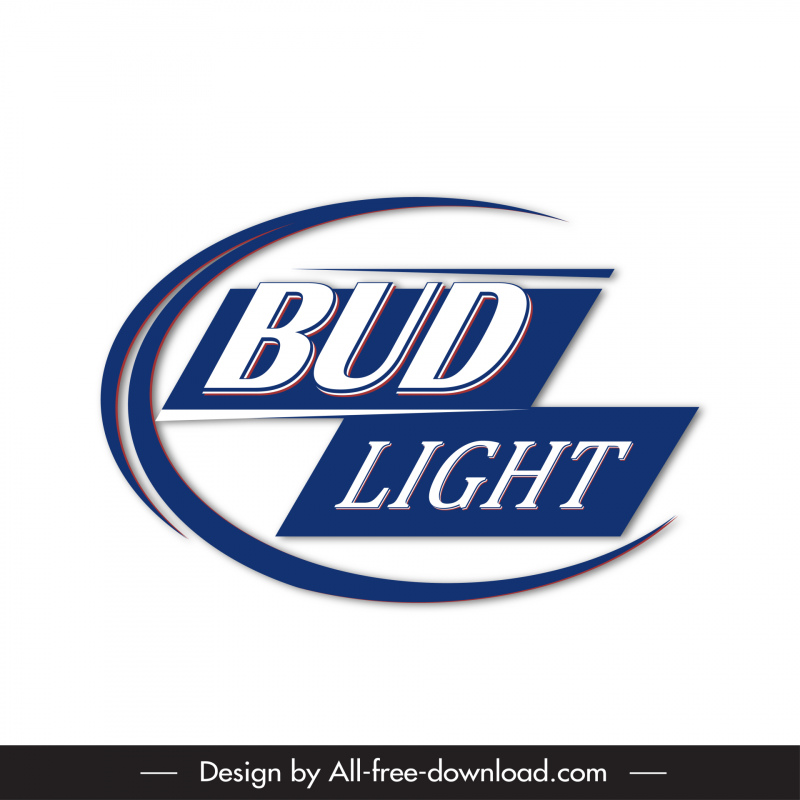 bud light beer logotipo elegante textos curvas decoración