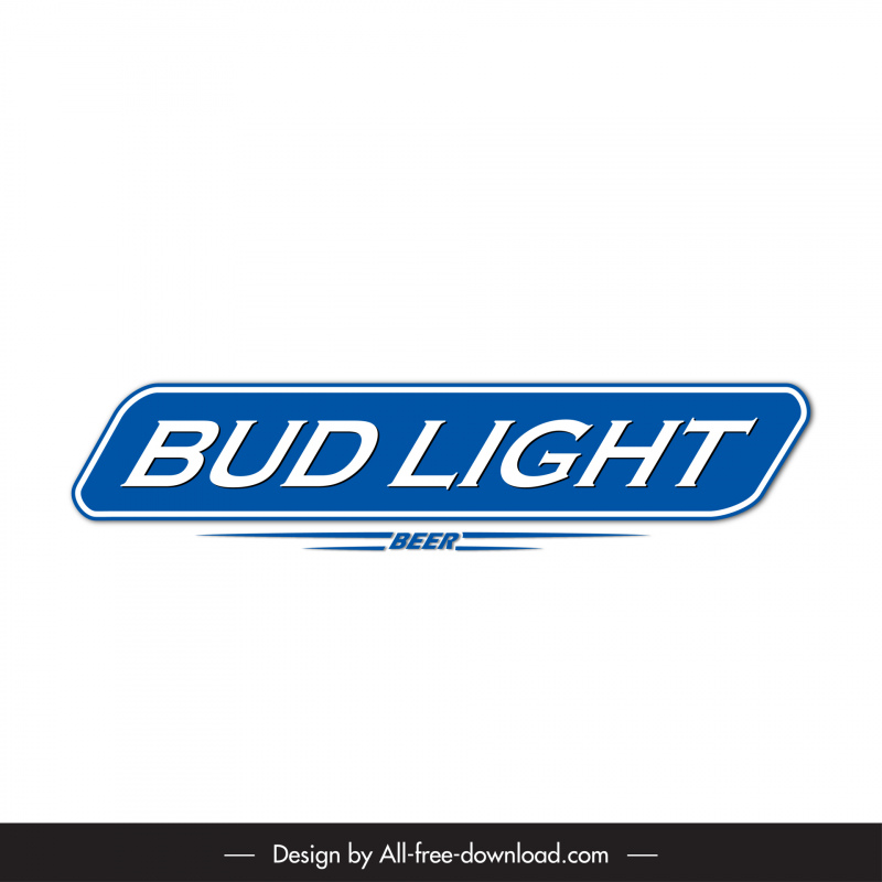 bud light beer logotype dekorasi tag teks elegan