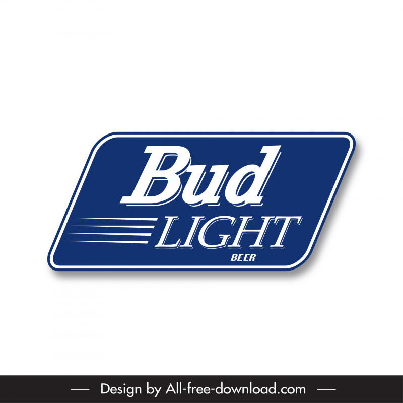bud lite beer logo template modern datar elegan teks dekorasi