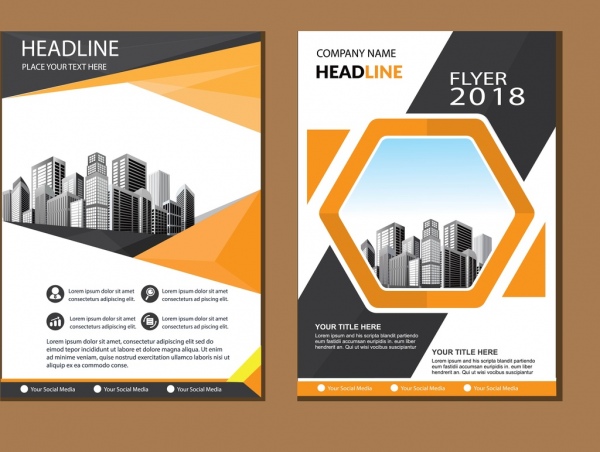 diseño de folleto de plantilla vectorial abstracta de negocio cubierta diseño moderno folleto de cartel de informe anual de diseño en a4 con triángulo