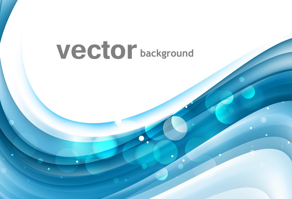 Bisnis blue Floral vector latar belakang gelombang desain