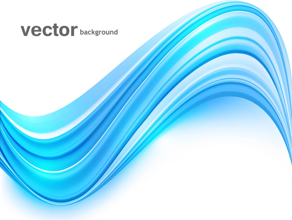 ビジネス ブルーのカラフルなベクトルの背景波デザイン