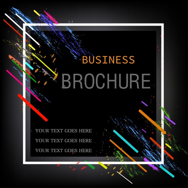 Business Broschüre Hintergrund bunt Grunge Schwarz Dekor
