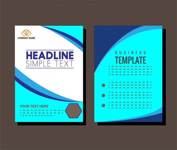 Бизнес Дизайн обложки брошюры в голубом