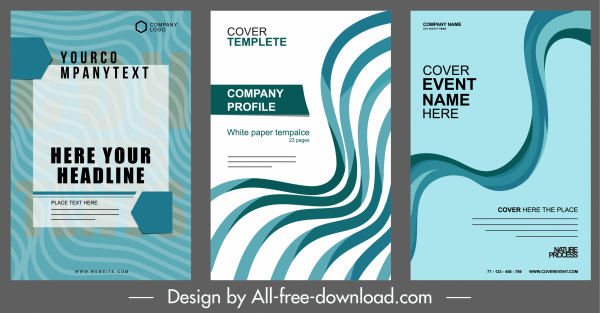 brochure aziendale modello di copertina moderne curve dinamiche arredamento