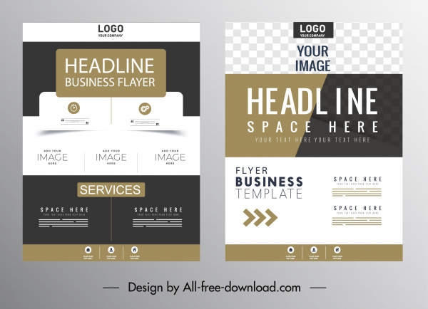 templat penutup brosur bisnis desain kontemporer yang elegan