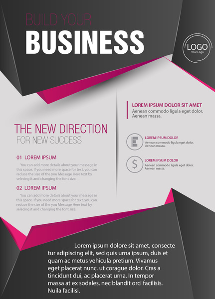 Business-Broschüre Design mit 3d Stil